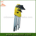 9 Piece Hex Key Wrench Set with Plastic hanger